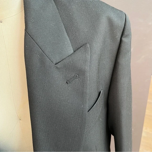 ACNE STUDIOS Signature Double Breasted Oversized Blazer Black